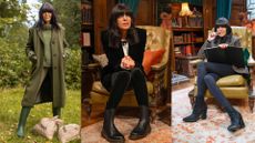 Claudia Winkleman wearing three outfits on The Traitors