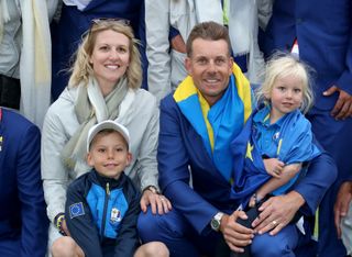 Stenson and family at the Ryder Cup