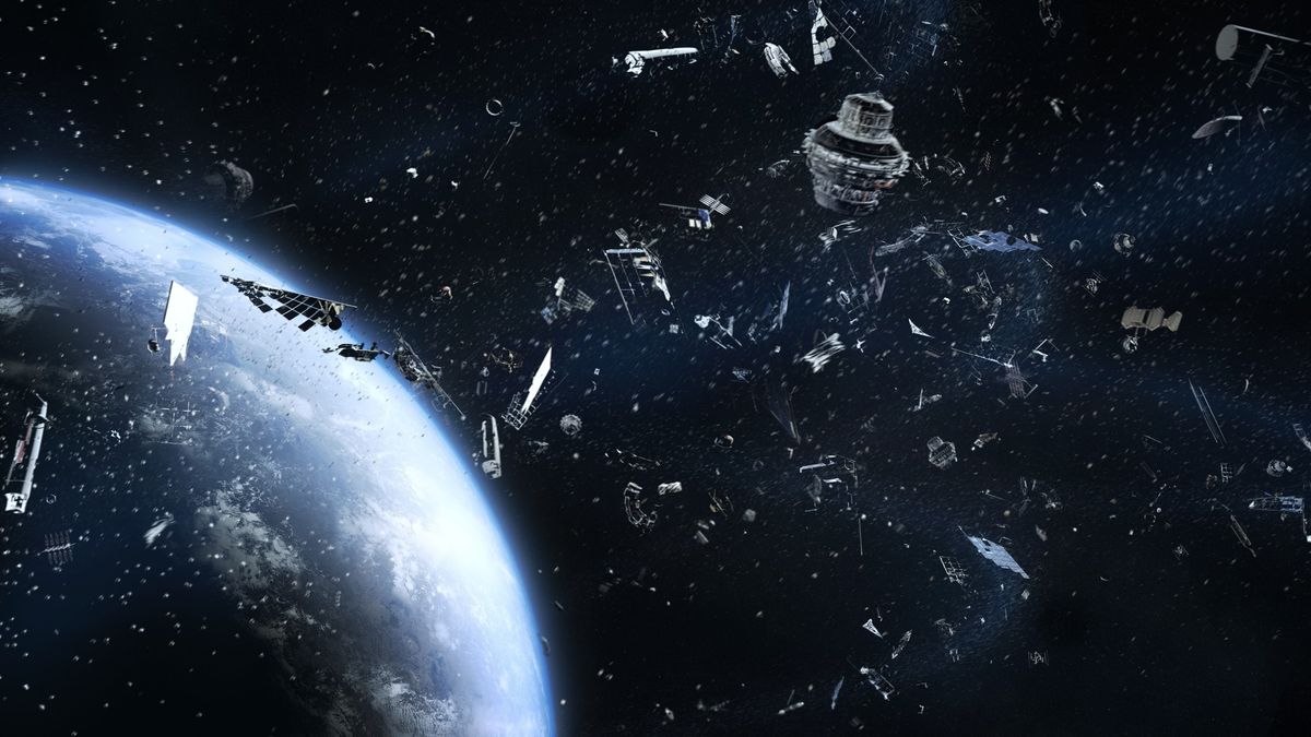 Close call!  Two huge pieces of space debris were about to fall into Earth’s orbit