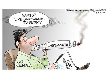 Political cartoon job numbers