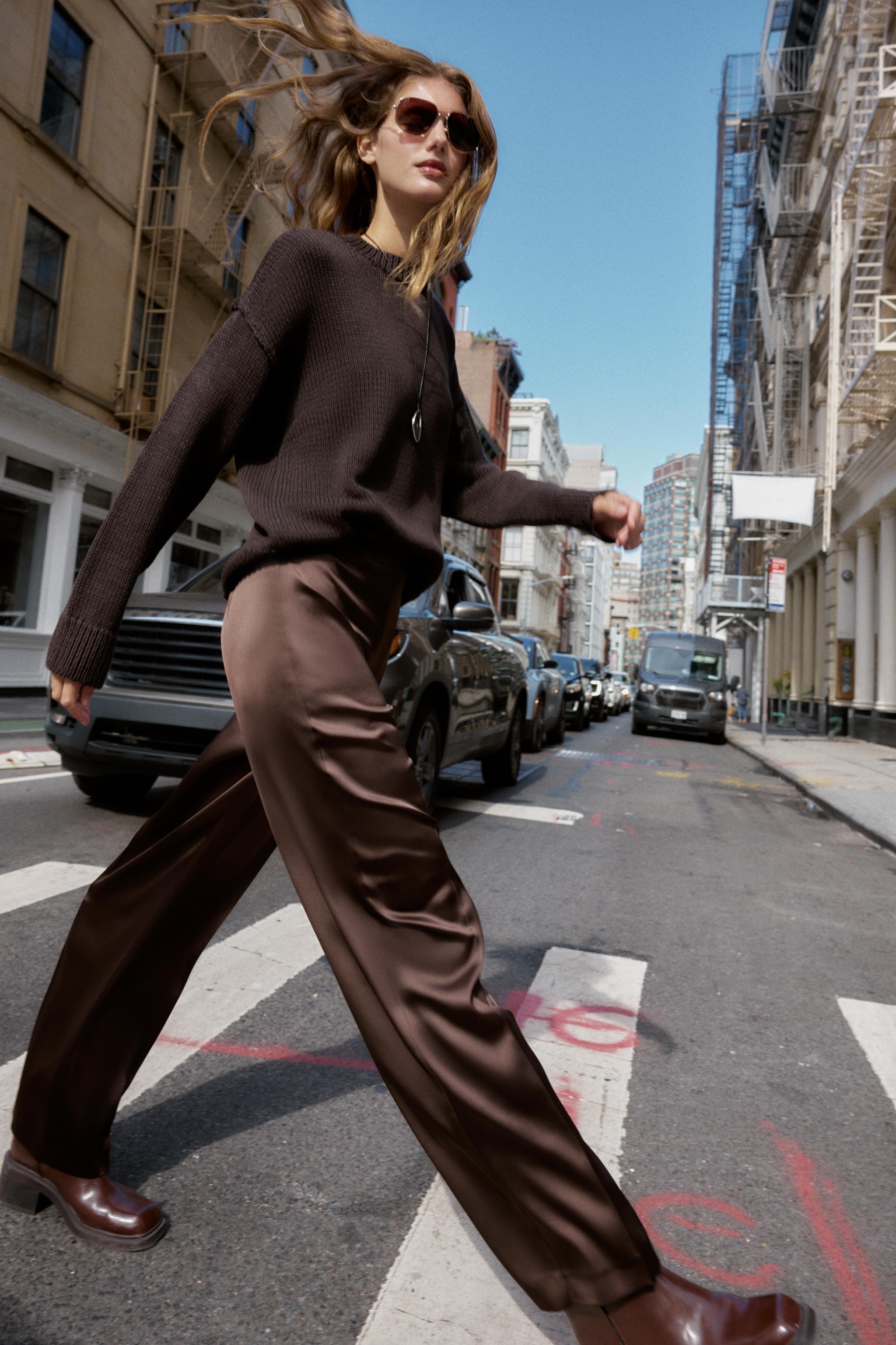 Satin Straight Leg Pants