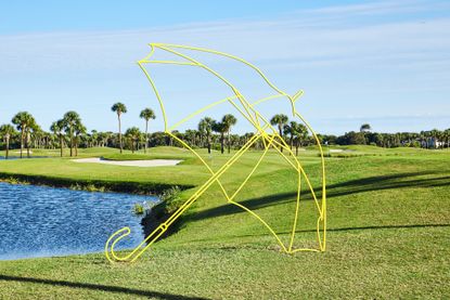 Umbrella (yellow), by Michael Craig Martin, 2011