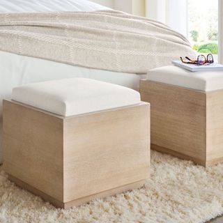 Rylee Storage Cubes on a white carpet. 