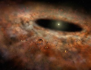 A dusty disk around the star TYC 8241 2652.