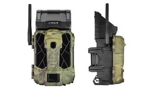 Two product shots of the Spypoint Link-S, one of the best cellular trail cameras