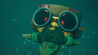 Psychonauts 2 Raz holding hands over his mouth