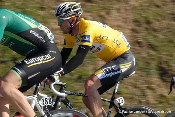 Matt Harley Goss (HTC-Highroad) is in yellow