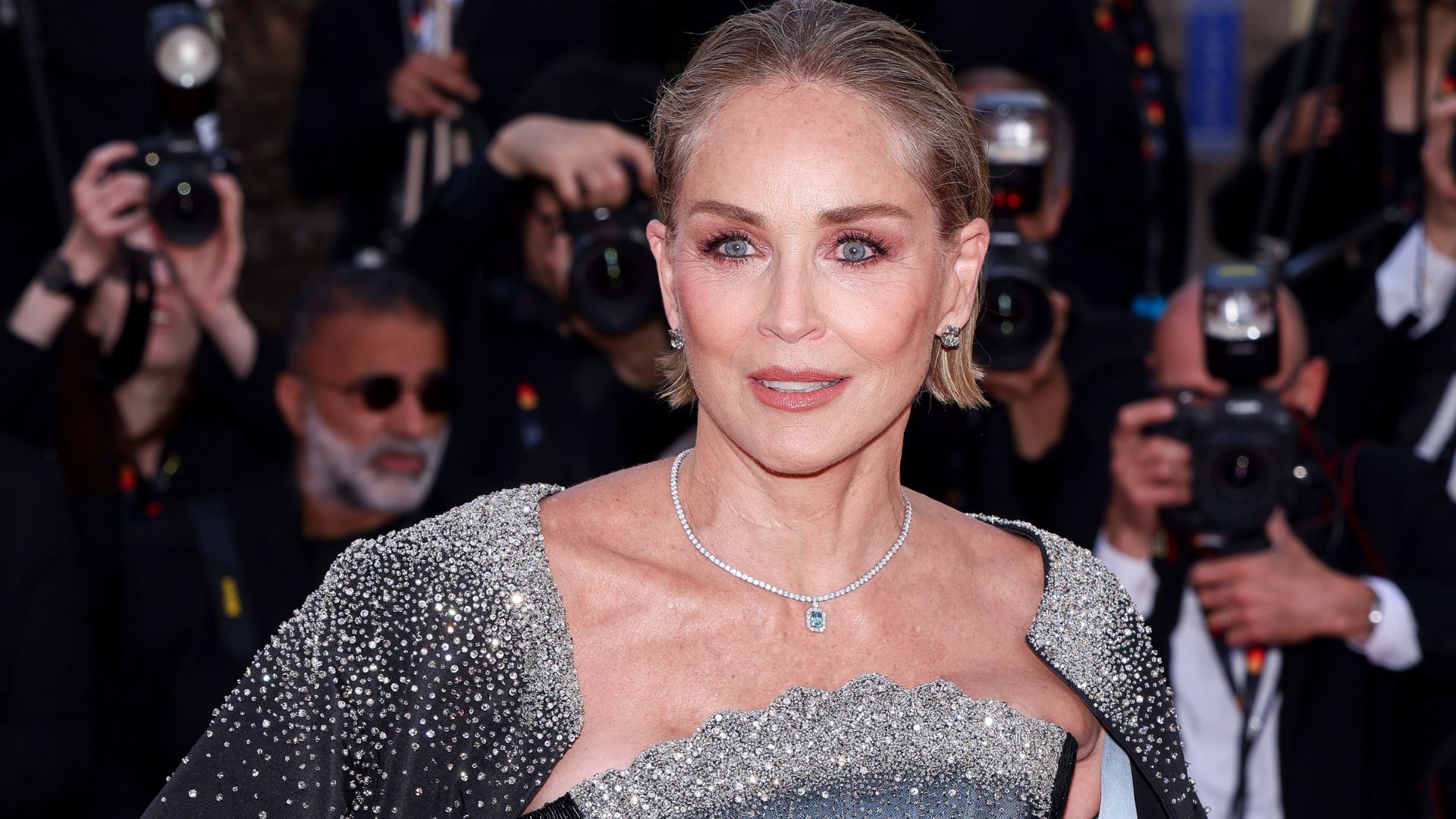 Sharon Stone attends the "Fjord" screening during the 79th annual Cannes Film Festival at Palais des Festivals on May 18, 2026