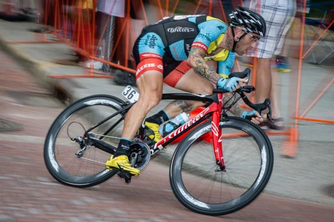 Adam Myerson (Smartstop) makes his way up to the break.