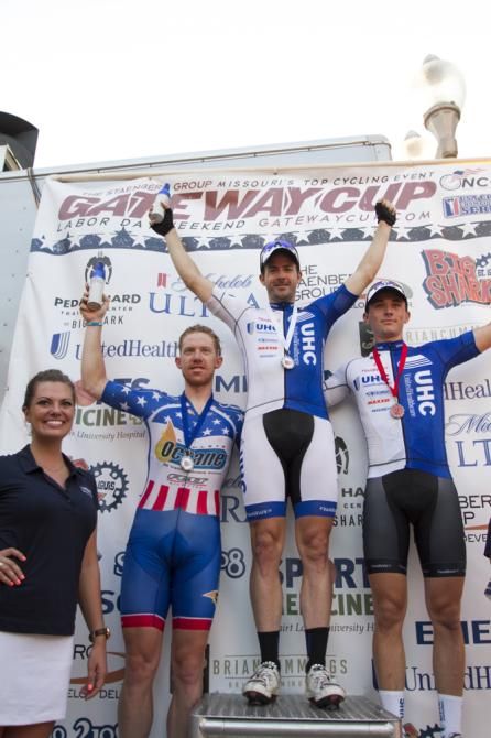 The men's podium