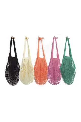 Pack of 5 Reusable and Washable Net Totes