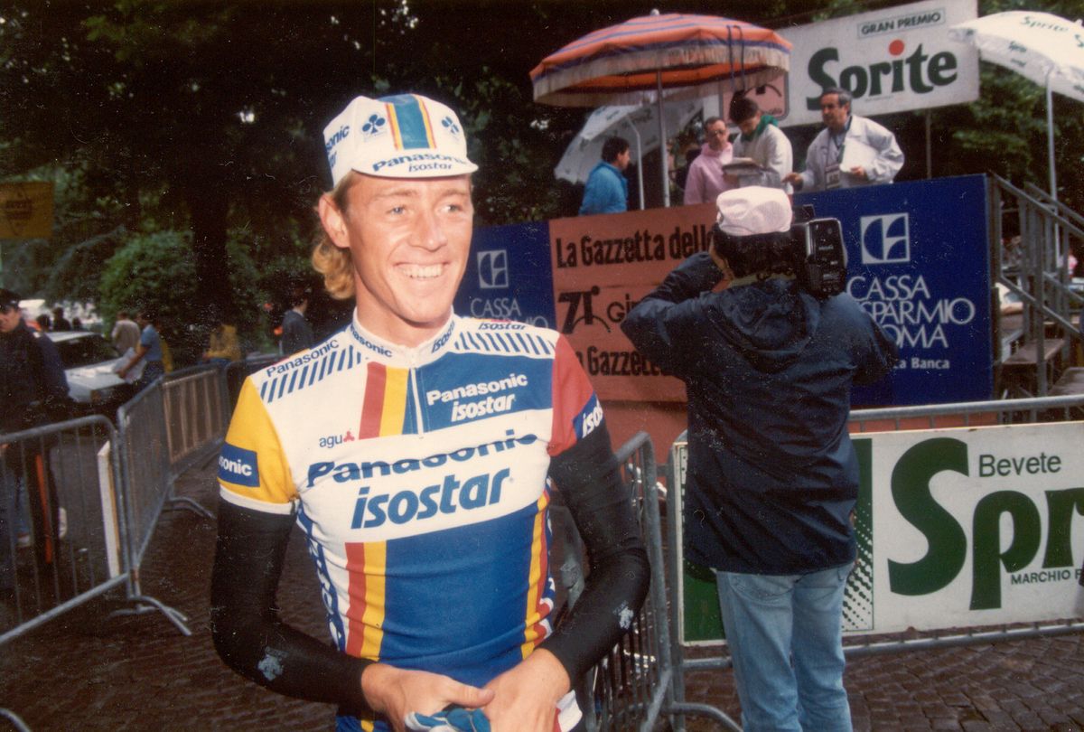 Eric Vanderaerden with Panasonic at the 1988 Giro d'Italia