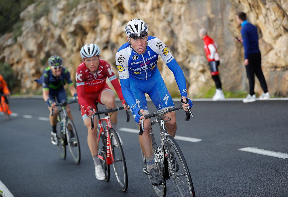 David de la Cruz leads the breakaway during stage 2 in Valencia