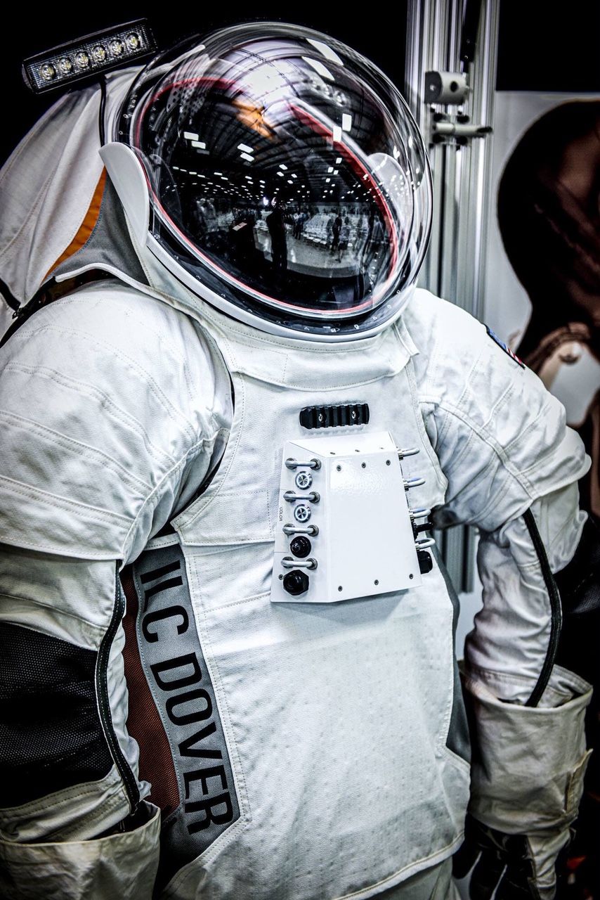 The upper torso of Astro, ILC Dover's Next Generation Spacesuit.