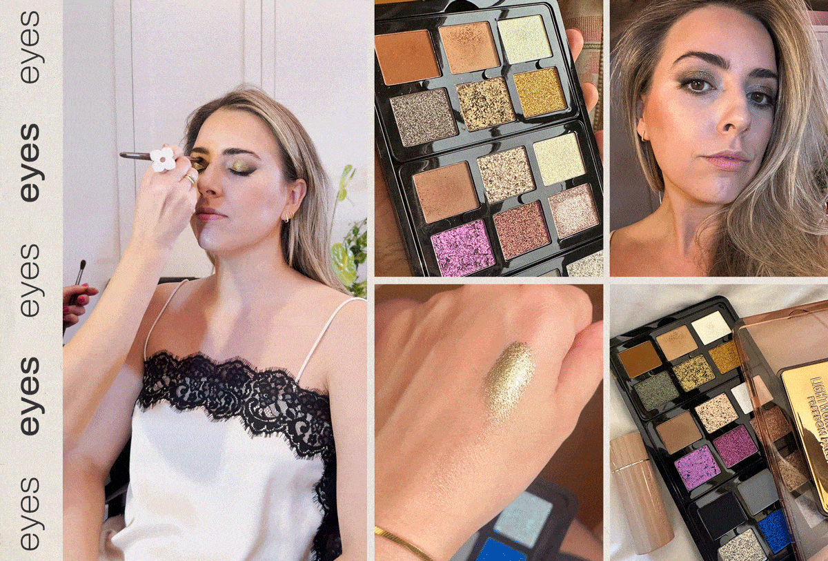 Shannon Lawlor at WWW Festive House trying Cult Beauty Eye Products