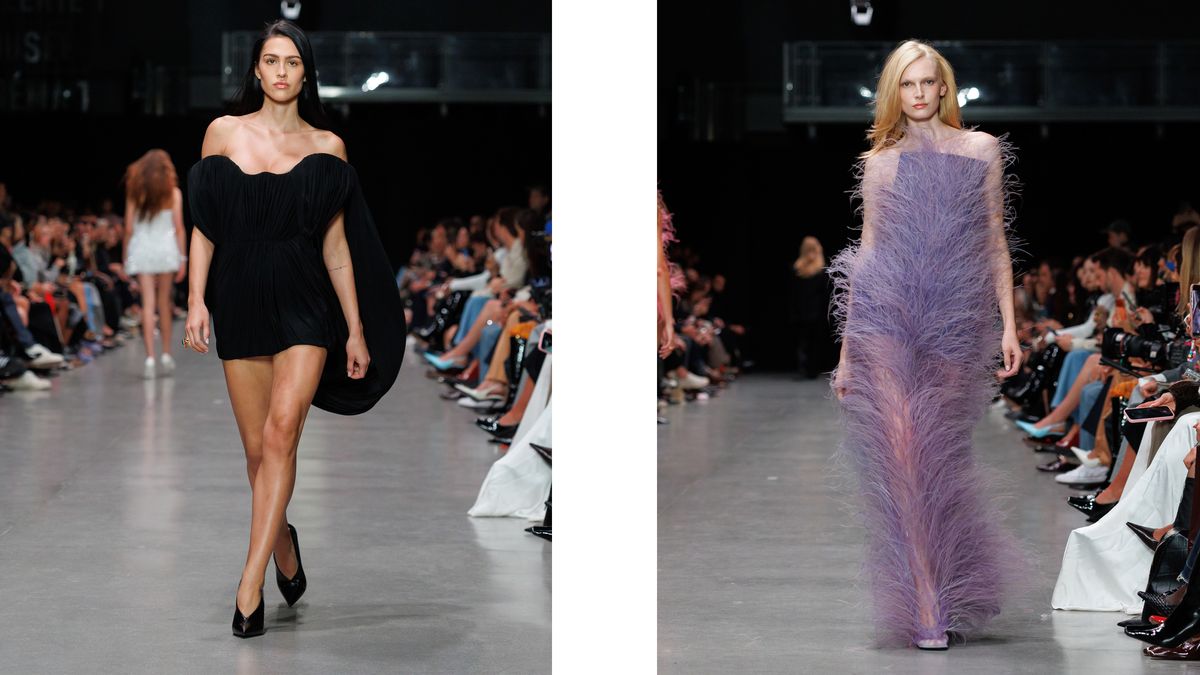 Stella McCartney Balanced Power Suits and Ethereal Gowns in a Collection That Thrived on Contrasts
