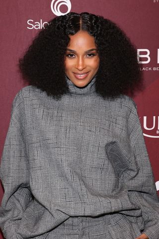 Ciara is pictured with dark brunette curls at the BBR - Black Beauty Excellence Luncheon at Virgin Hotels New York City on September 06, 2024 in New York City.