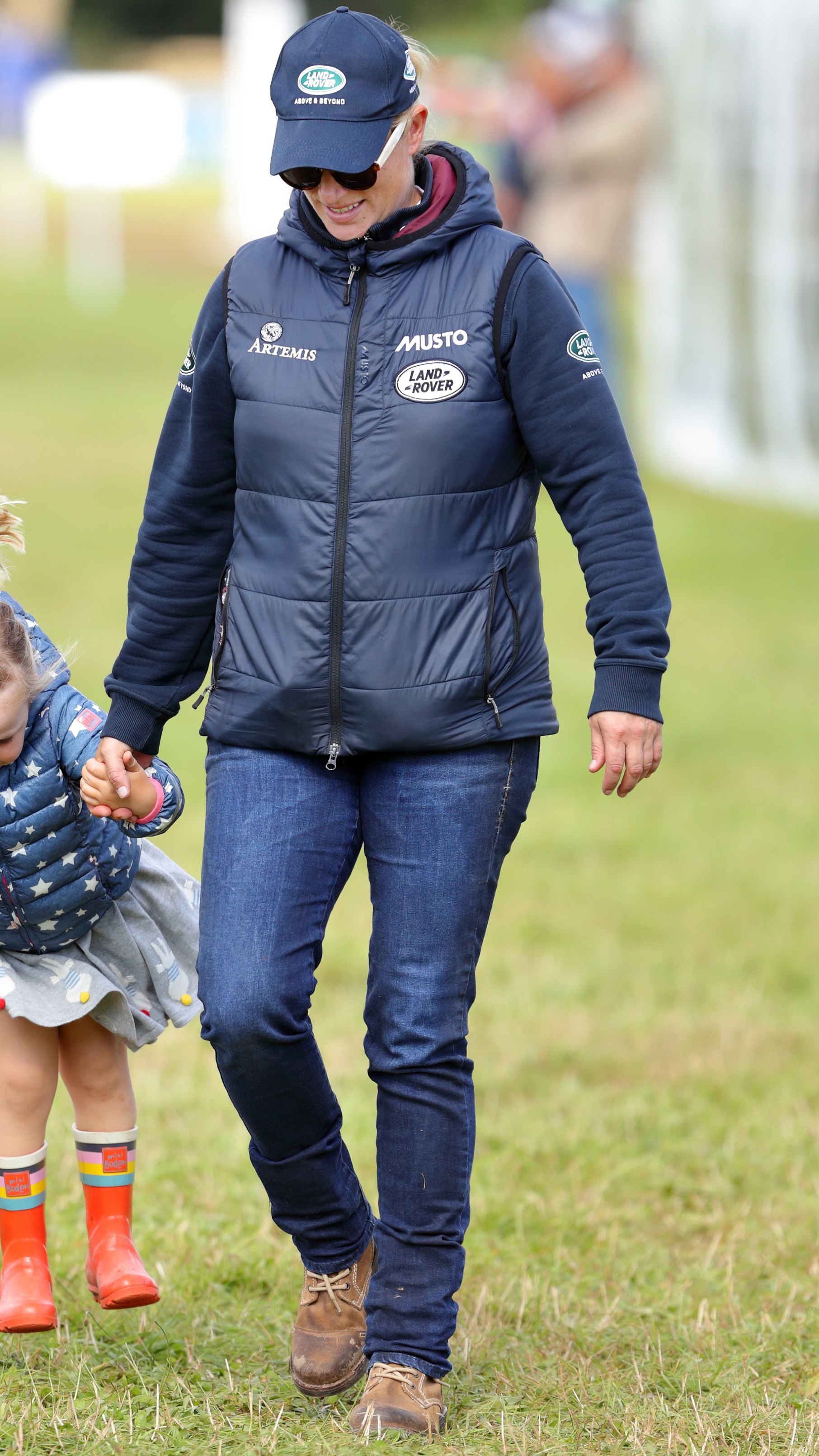 Zara Tindall attends the Whatley Manor Horse Trials at Gatcombe Park on September 8, 2017