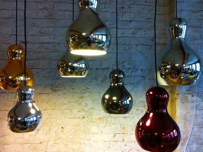 Hanging metallic lights