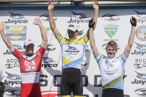 The final podium: Malcolm Rudolph, Luke Davison and Aaron Donnelly