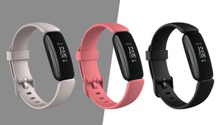 Three color variations of the Fitbit Inspire 2