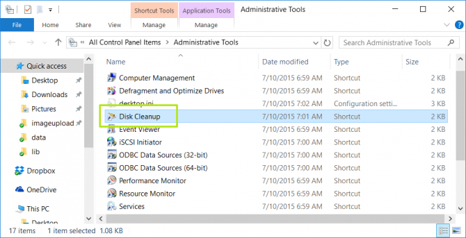 Disk cleanup