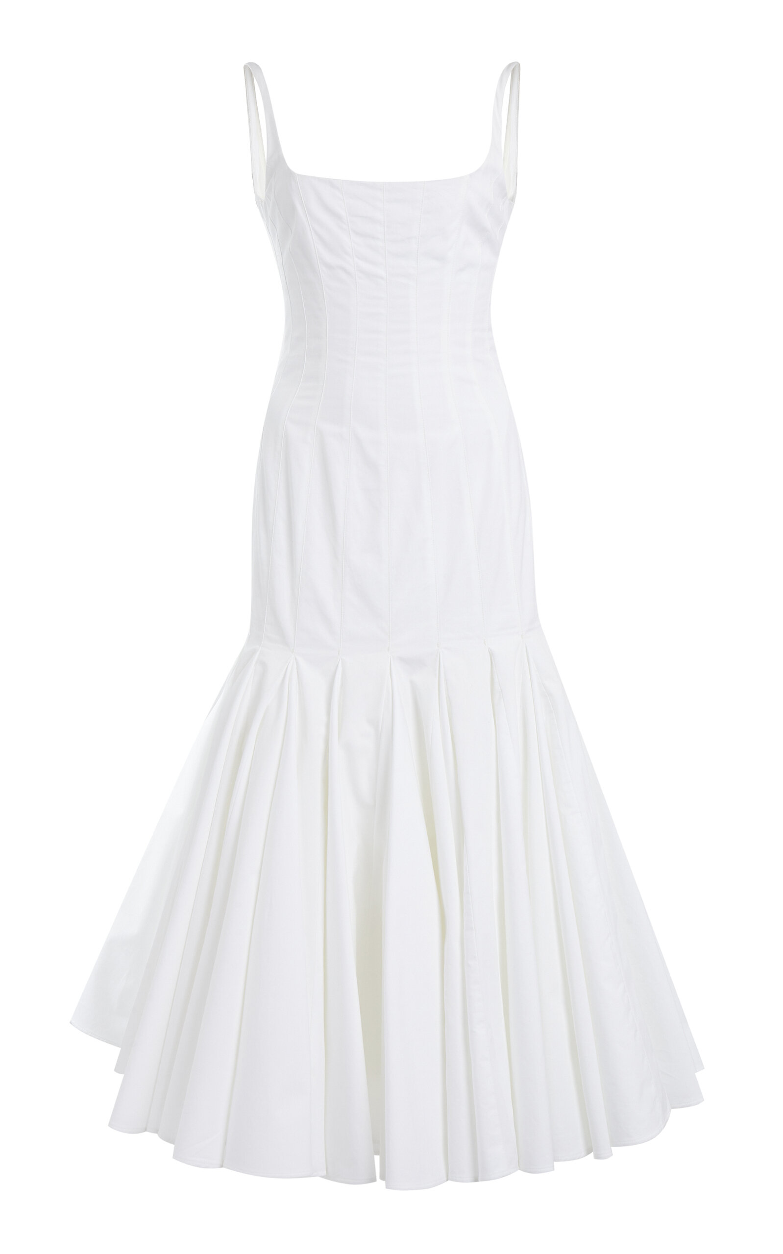 Agave Cotton-Blend Midi Dress