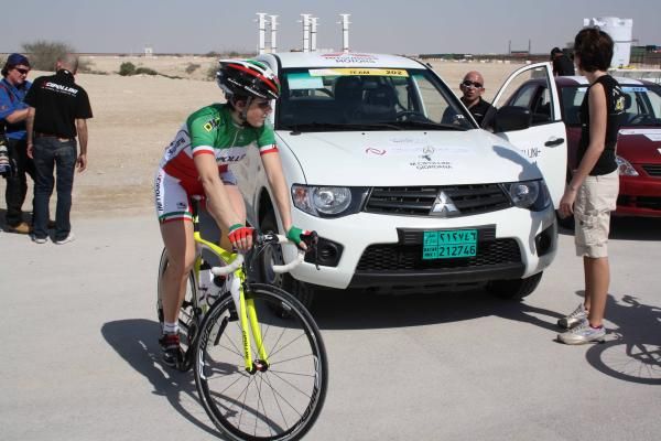 Italian champion Monia Baccaille (MCipollini-Giordana) was to the fore early on during stage 1.