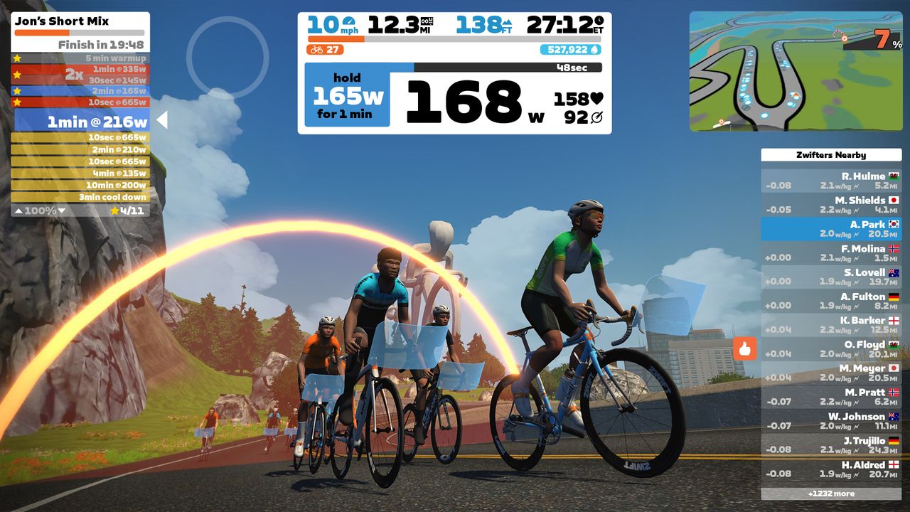 Zwift screenshots