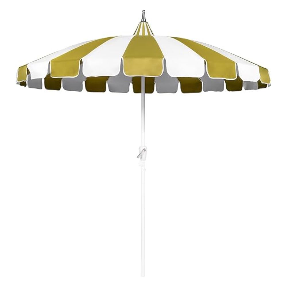 8Ft Patio Pagoda Market Striped Umbrella