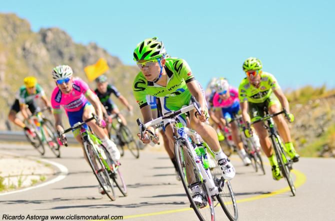 Action during stage 3 at the Tour de San Luis, en route from La Punta to Mirador del Potrero.