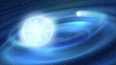 An illustration shows the TMTS J0526 binary star system.