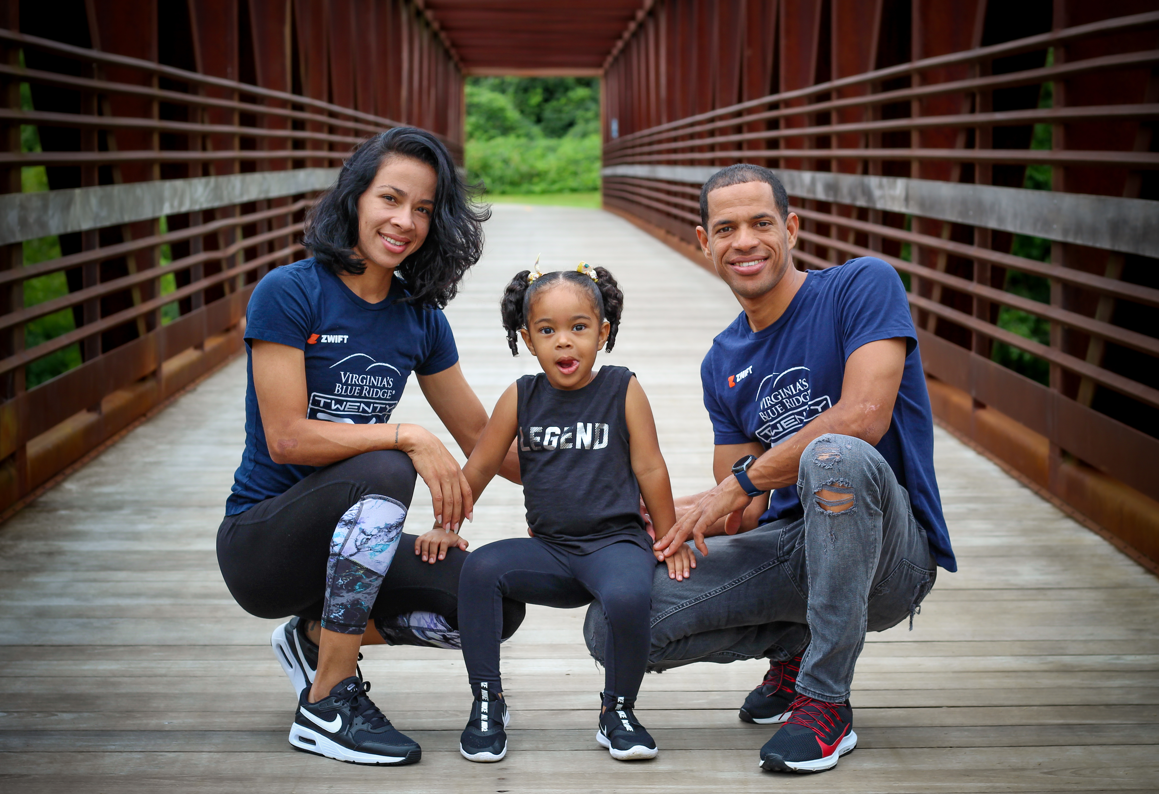 Marlies in Virginia with her husband Rafael and their daughter Marieth