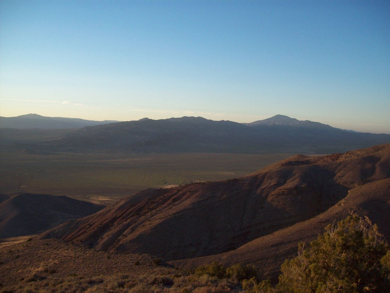 The view from the excavation site in Nevada's Augusta Mountains