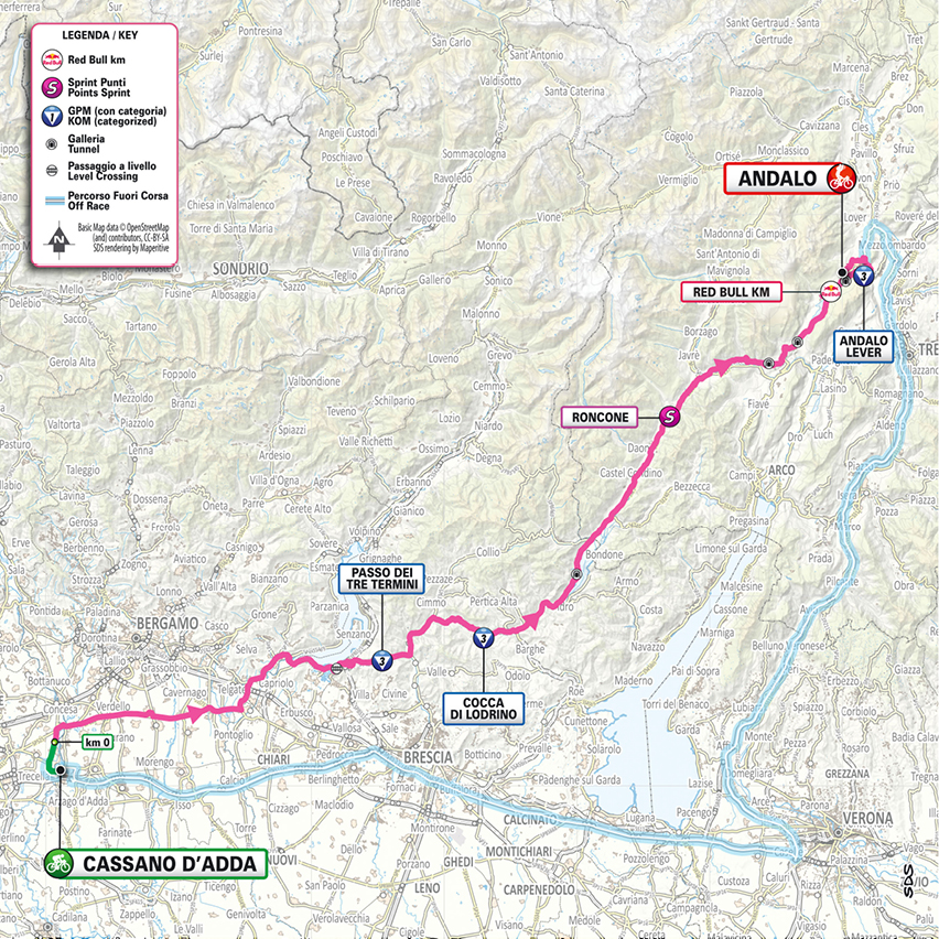 Route information for the 2026 Giro d'Italia