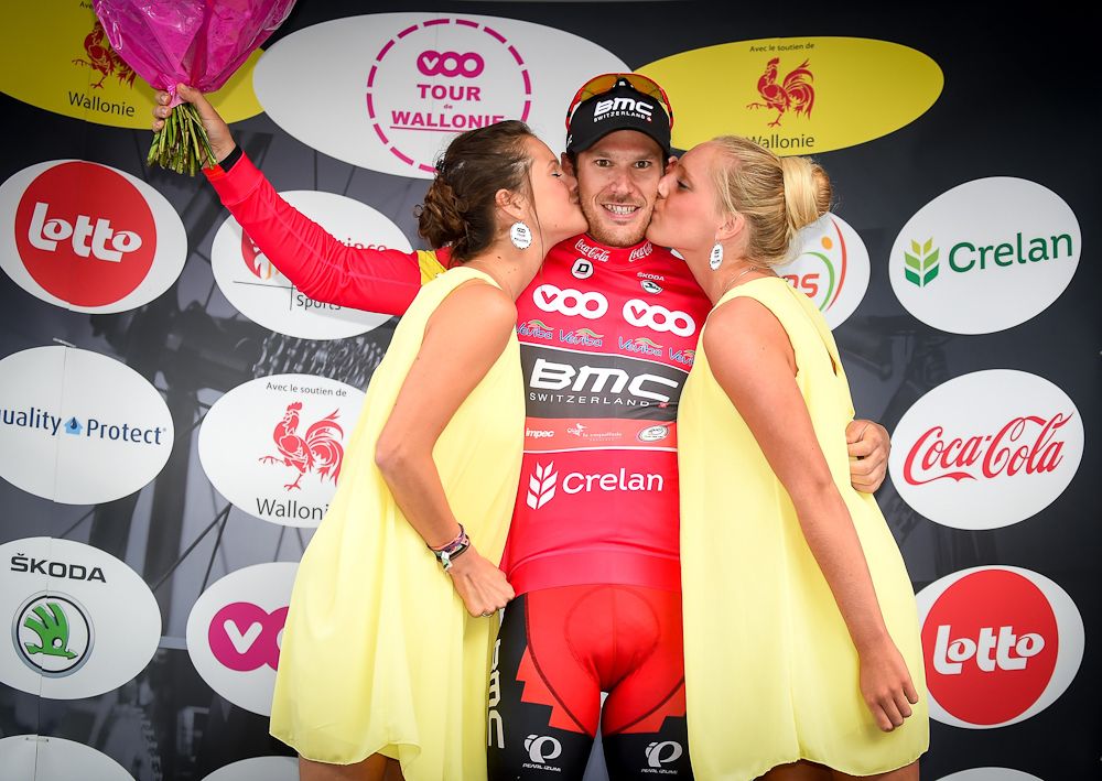 BMC's Jempy Drucker in the points jersey at Tour de Wallonie