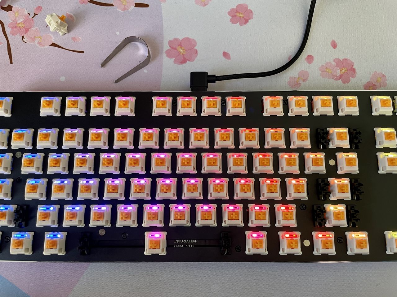 Glorious Gmmk Glorious Panda Switches Lit Up
