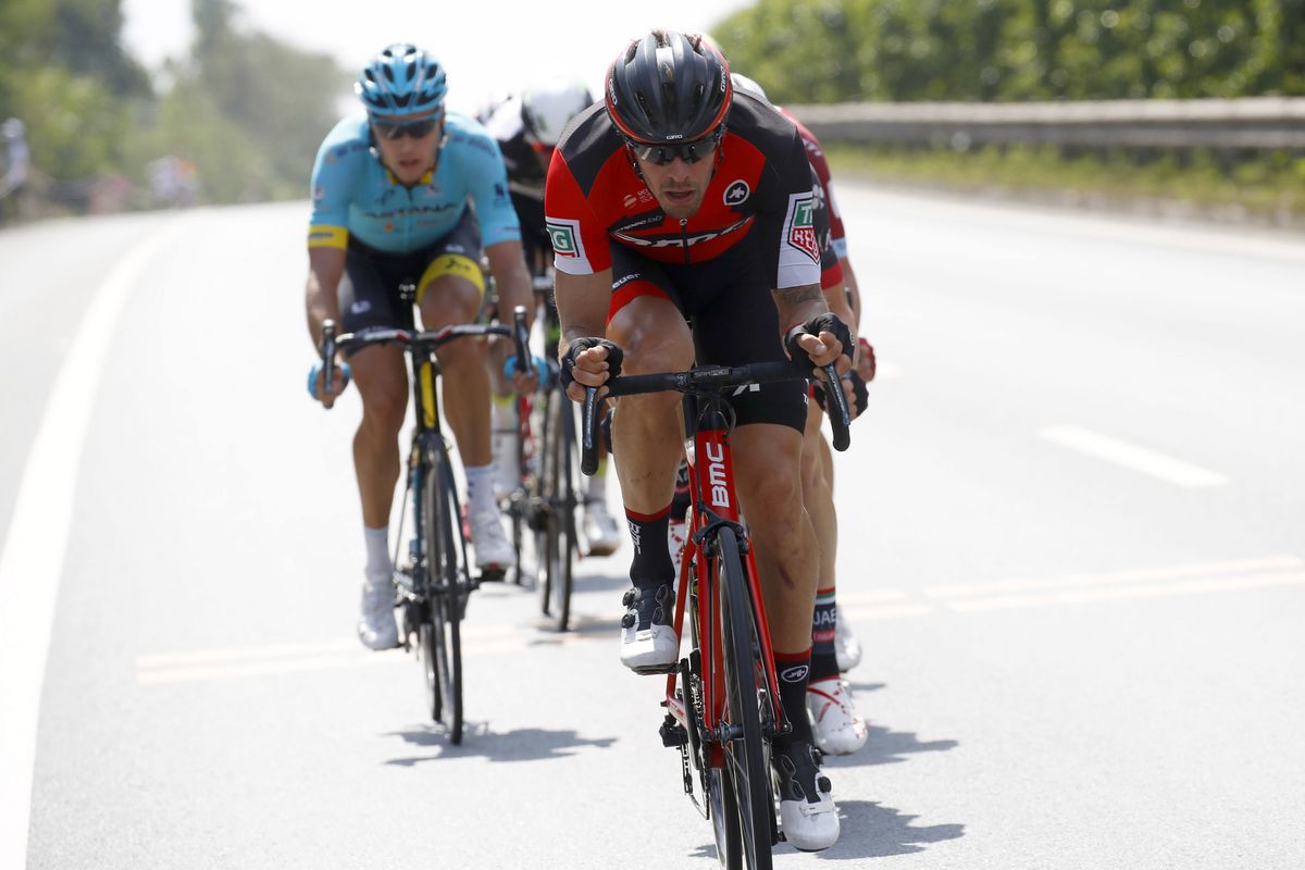 Daniel Oss riding his final race for BMC