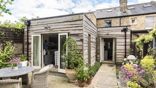 Cheap extension ideas: timber clad rear extension on a Victorian house