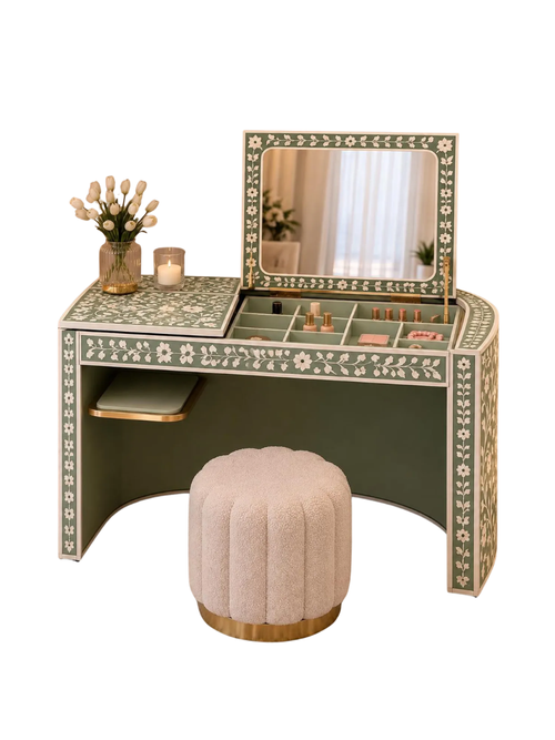 Bone Inlay Makeup Vanity Table