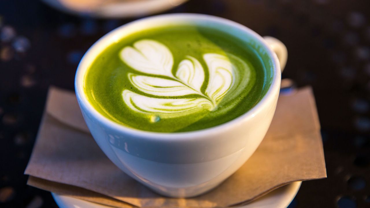 A cup of matcha tea