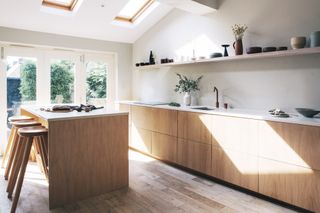 Kitchen island Ikea hacks all wood mid century style by Custom Fronts