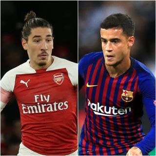 Hector Bellerin and Philippe Coutinho