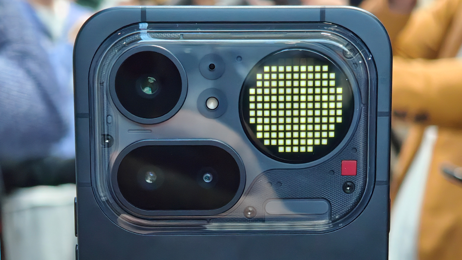 A complex phone camera cluster