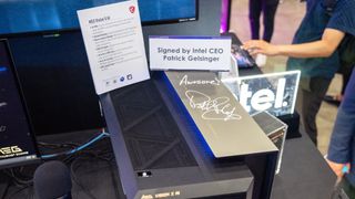 The MEG Vision X AI on display on the show floor at Computex 2024