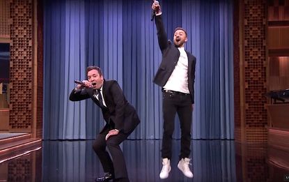 Jimmy Fallon and Justin Timberlake performa a master class in rap history