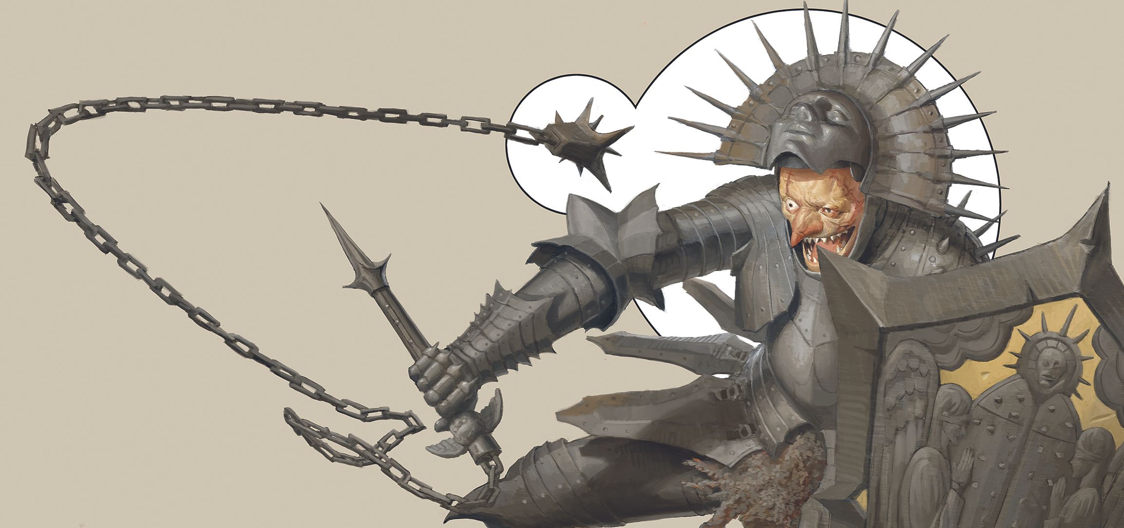 “Ideas for my art come from different places. In this case, I was inspired by an iron maiden paired with a goblin…
