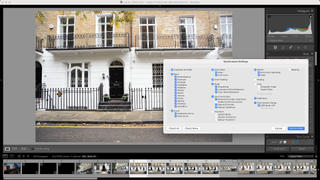 Window open in Lightroom to select RAW files