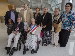 Katherine Johnson attended the ribbon-cutting for the Katherine G. Johnson Computational Research Facility Sept. 22.