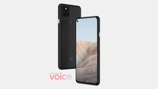 Google Pixel 5a front and back offset
